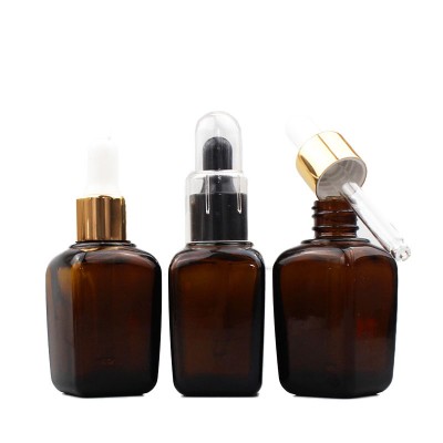 Quality guarantee square black glass dropper bottles wholesale essential oil bottle